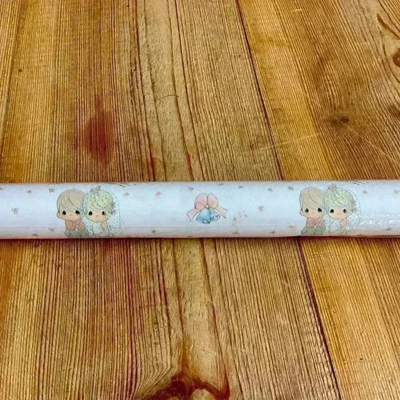 Hallmark Precious Moments Christian Wedding Bride & Groom Wrapping Paper 15’ - Picture 3 of 5